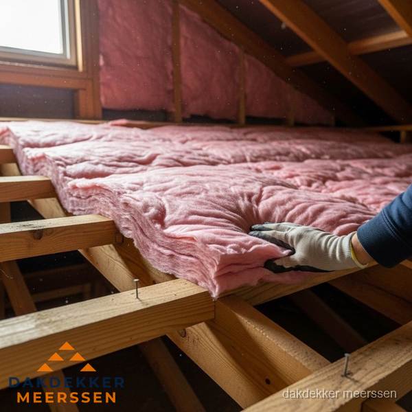 Dakisolatie met glaswol op zolder in Meerssen Dakisolatie met glaswol op zolder in Meerssen